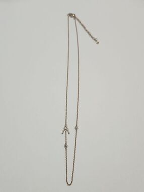 Rose Gold Tai Initial Necklace With Crystal Accents Delicate
